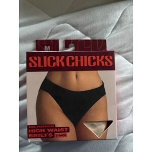Slick‎ Chicks High Waist Briefs 2 Pack Side Fastening Black Beige Medium